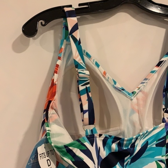 NWT Swim Solutions Palm Springs Print Tiered Top - Picture 5 of 9